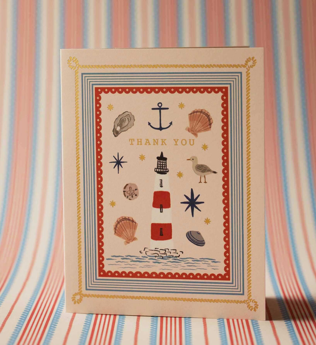 Seaside Thank You Card - Single Card