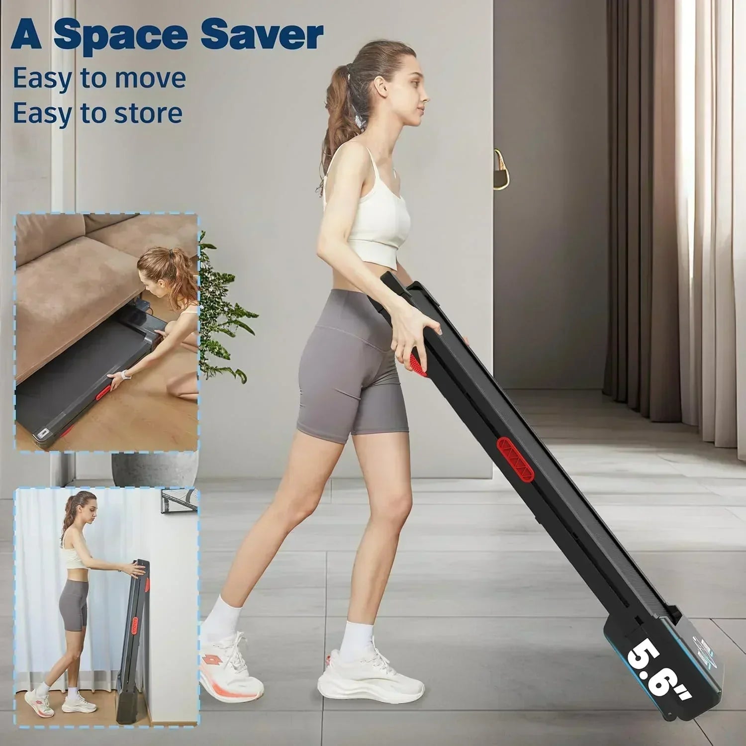 Home compact mountaineering treadmill LED screen Bluetooth speaker