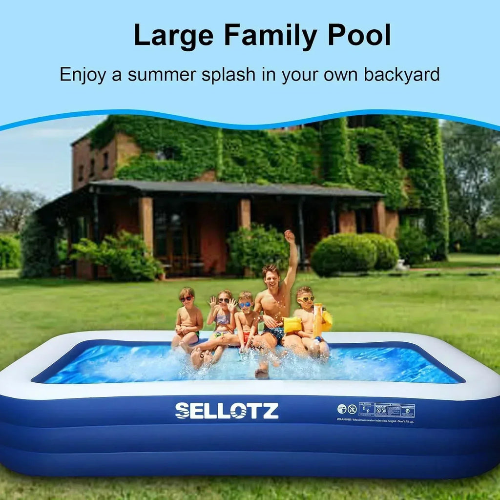 Inflatable Pool for Kids and Adults 120 X 72 X 22 Oversized Thickened Family Swimming Pool