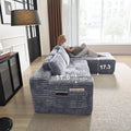 Cloud Sectional Couch with L-Shape Chaise Modern Modular Sofa Deep Seat Built-in Cup Holder