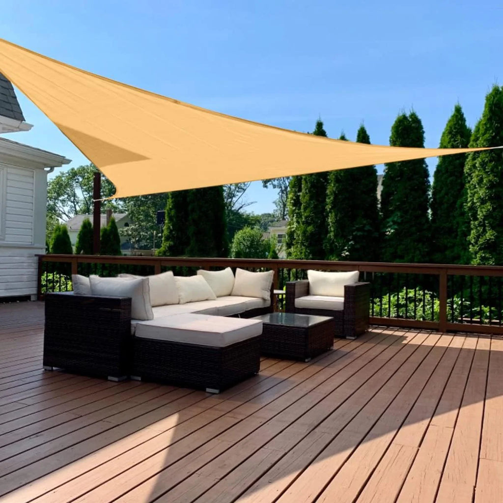 Quictent Sun Shade Sail for Patio, 185GSM Heavy Duty Rectangular Outdoor Sunshades UV Block Outside Canopy Cover for Backyard White and Grey Multi 20x26ft