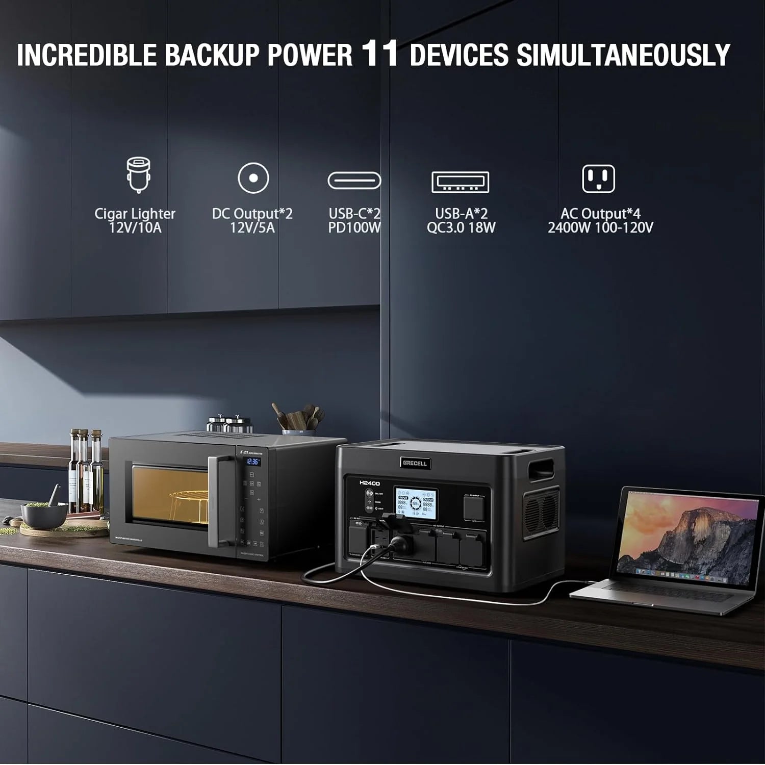 Portable Power Station 300W (Peak 600W),230.88Wh Solar Generator with 60W USB-C PD Output, 110V Pure Sine Wave AC Outlet Backup Lithium Battery for Outdoors Camping Travel Home Blackout